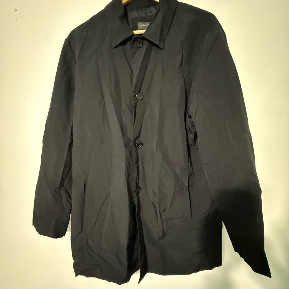 Banana Republic Men's Black Trench Coat